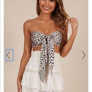 Leopard print bandeau great condition